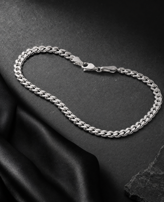 Panzerarmband Silber
