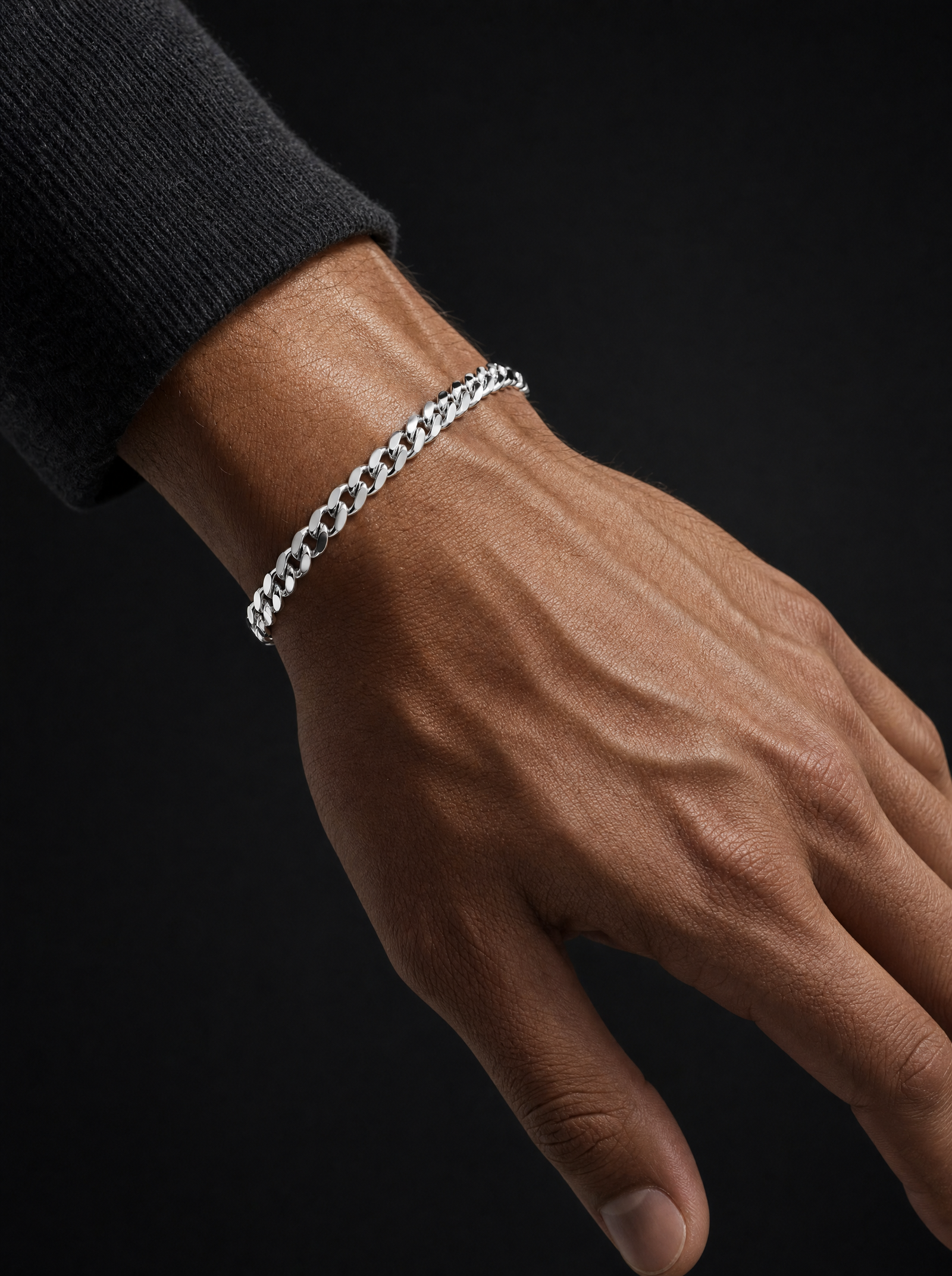 Panzerarmband Silber