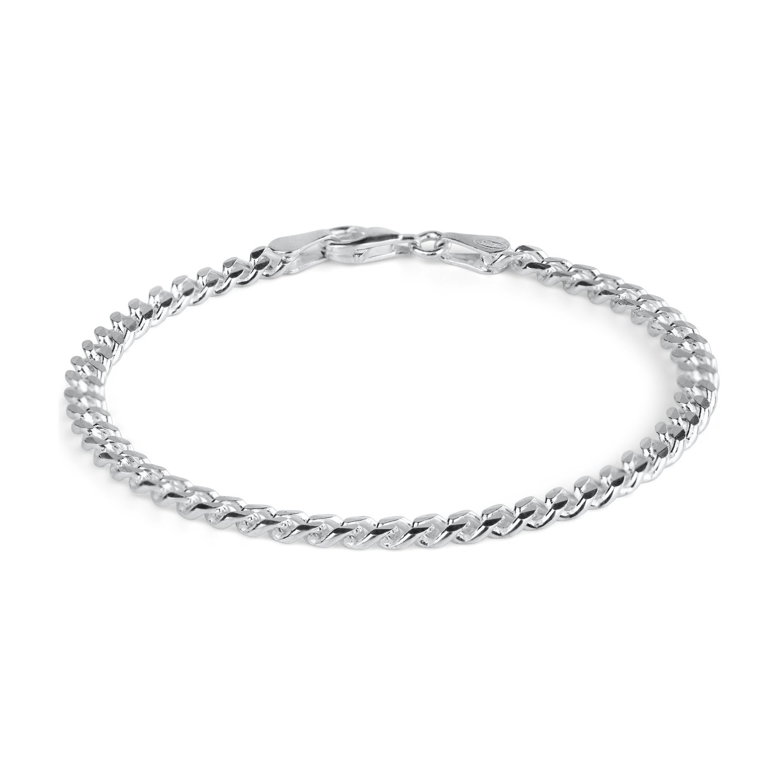 Panzerarmband Silber